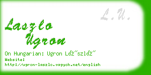 laszlo ugron business card